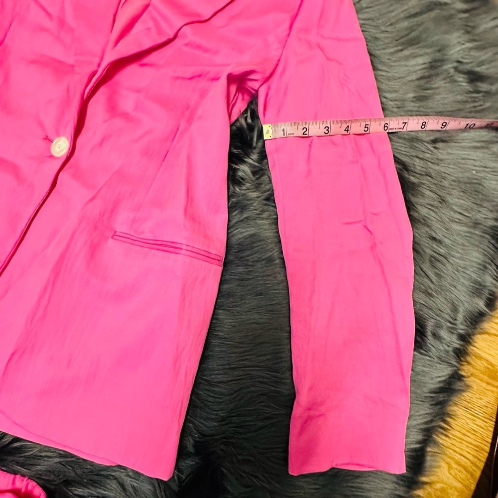 H&M Hot Pink Suit Set | Blazer Size S & Pants Size 8 | Barbiecore | NWT - Picture 5 of 16